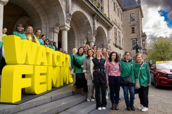 Start eerste twee etappes Tour des Femmes Rotterdam - Den Haag Dordrecht